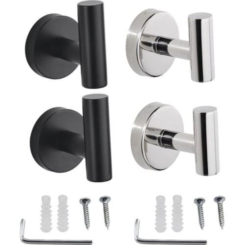 Wall Hooks For Clothes Towel S Stainless Steel Hanger Wall Mount Adhesive Anti-rust Durable Super Load-bearing For Home Hotel