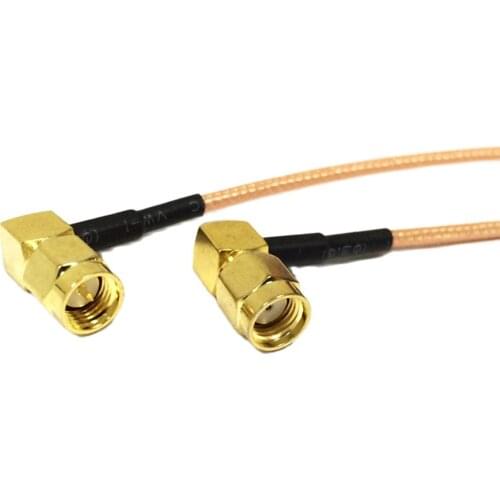 New SMA Male Right Angle Switch RP-SMA Male plug 90-degree Cable RG316 Wholesale Fast Ship 15CM 6" Adapter