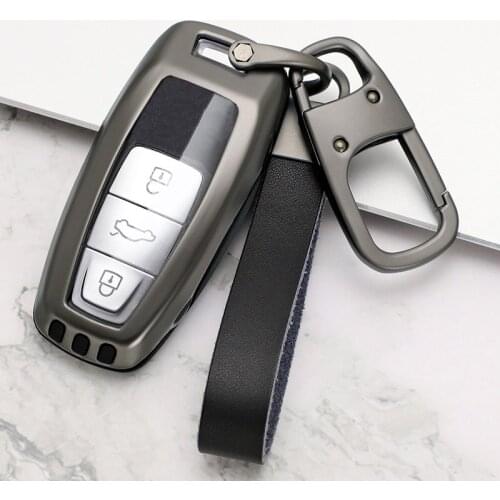 New Car Key Case Cover For Audi A3 A4 B9 A6 C8 A7 S7 4K A8 D5 S8 Q7 Q8 SQ8 E-tron 2018 2019 2020 2021 car Accessories keychains