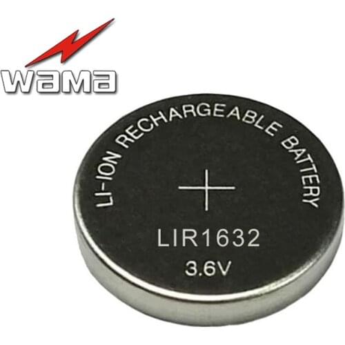 10pcs/lot LIR1632 Rechargeable Button Cell Coin Batteries 3.6V Lithium over 500 times Replace CR1632 LM1632 BR1632 ECR1632 DL1