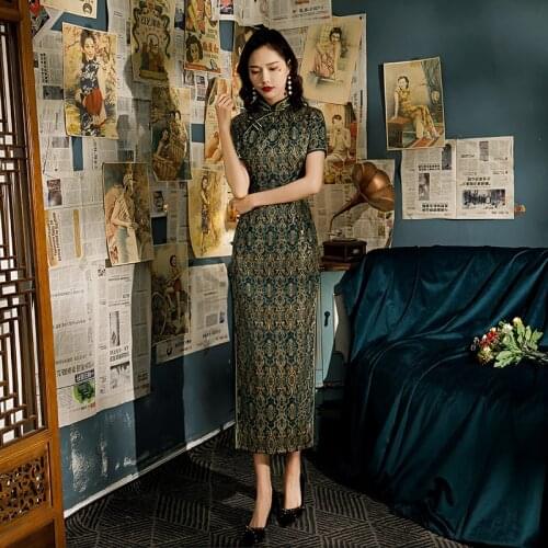 Size Plus 4XL Chinese Qipao New Women Weeding Party Cheongsam Ladies Sexy Long Dress Elegant Ladies Vintage Bodycon Clothing