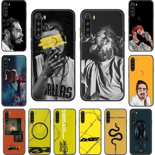 Post Malone Beerbongs Phone case For Xiaomi Redmi Note S2 4 5 6 7 8 A S X Plus Pro black pretty cell cover art prime tpu Etui