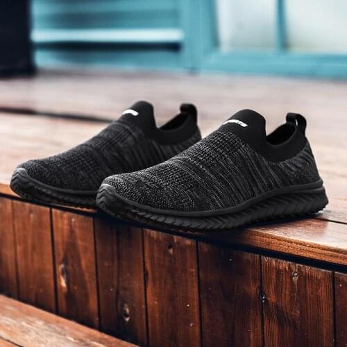 Plus Size Knitting Without Laces Socks Sneakers Man Sport Shoes Men Running Shoes for Men Mens Summer Sports Shoes Walk A-424