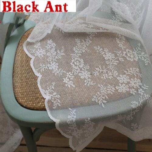 Romantic Lace Sheer Curtain American Counry For Princess Bedroom Wedding Bay Window Curtain Custom Made Tulle Fabric X-ZH007#40