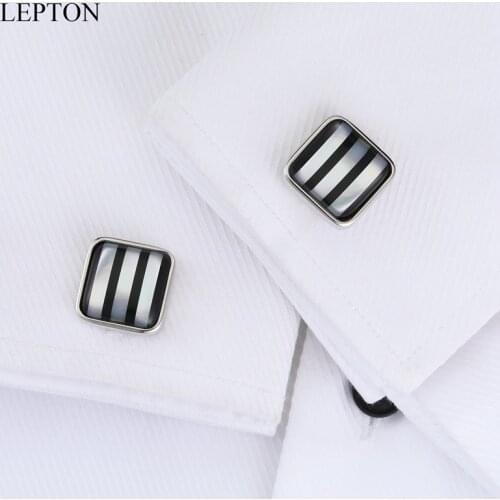 Low-key Luxury Mother of Pearl Cufflinks For Mens Lepton Jewelry Shell Cufflink Cuff links Wedding Best Men Gift Drop Shipping