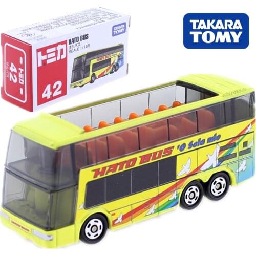 Takara Tomy Tomica Hato Bus 1:156 No. 42 Diecast Hot Pop Funny Car Model Kit Miniature Kids Toys Collectables New