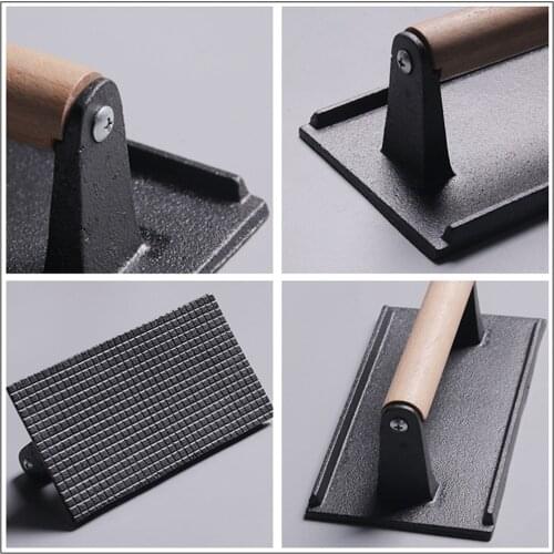 High Quality Kitchen Heavy Cast Flat Iron Steak & Burger Sausage BBQ Grill Press Weight Home Kitchen Supplies Gift