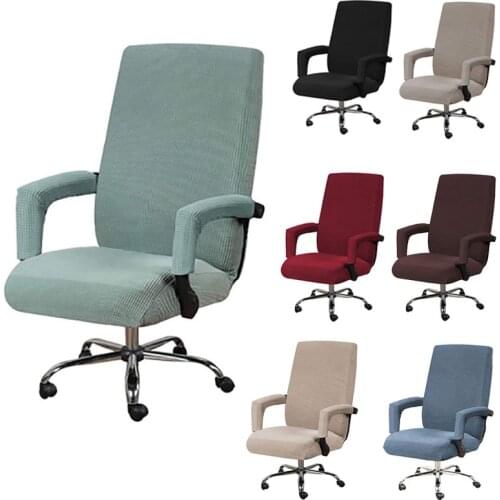 1Set Thickened Elastic Office Computer Chair Cover Modern Anti-dirty Boss Rotating Chair Seat Case Removable With Armrest Covers