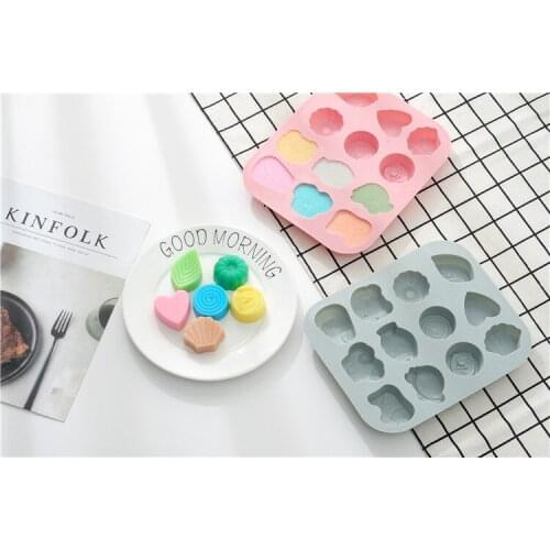 1PC 22.7*19*2.3cm Hot Selling Sea Animal Shaped Silicone Cake Mold Sugar Paste 3D Fondant Cake Decoration Soap Mould OK 1006