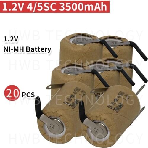 20 PCS/lot Original New 1.2V 4/5SC 3500mAh NI-MH Rechargeable batteries Power tools battery Free shipping