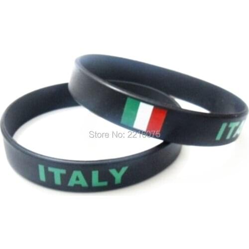 300pcs Flag Italy wristband silicone bracelets free shipping by DHL express