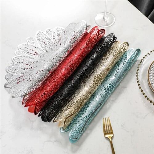 38cm Fashion Thickened PVC Western Table Mat Sunflower Heat Insulation Coffee Tea Cup Pad Dinning Table Decor Placemat