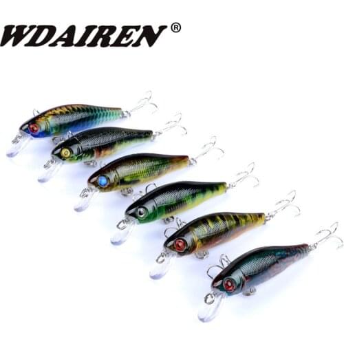 6pcs/lot Minnow Fishing Lure Set China Hard Bait Lure Wobblers Carp Pencil Crankbaits Pesca Fly 8.5cm/8.7g Fishing Tackle