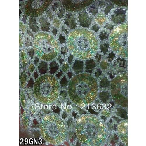 African sequins art embroid Jewelry Patch swit curtain flocking switzerland voile french lace fabric with sequined fabrics
