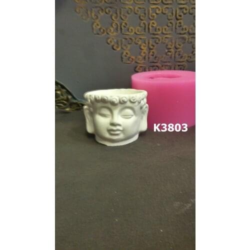 Buddha flower pot silicone mold