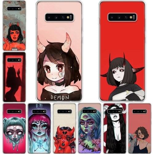 Sexy Devil Woman Phone Case For Samsung Galaxy A71 A70 A51 A50 A41 A40 A30 A21 A10 A01 A90 A20S A20E A10S M30S A6 A7 A8 A9Plus C