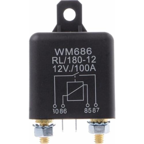 DC 12V 100Amp Start Relay 4Pin Heavy Duty ON/OFF Switch Split Charge Relay For Auto Car 4.3x4.3x4.4cm