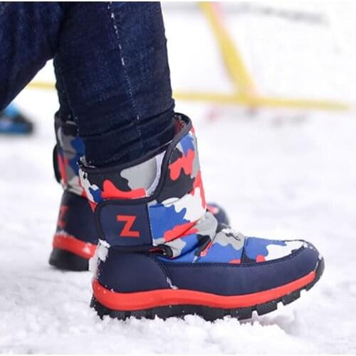 Children boots 2020 girls winter boots boys snow boots waterproof non-slip kids winter boots thicken fur warm winter shoes