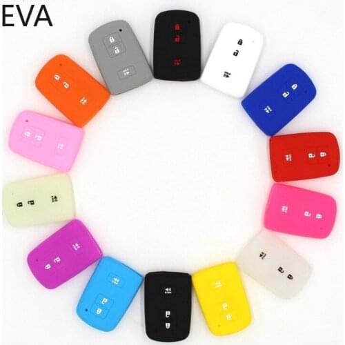 Silicone Car Key Case Cover For Toyota Prius C 2012 Camry Avalon RAV4 Corolla 3 buttons