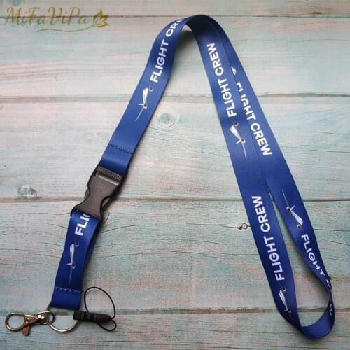 1 PC MiFaViPa Blue Boeing Flight Crew Neck Strap Chaveiro Key Chain Llavero Lanyard Keychain for ID Card Holder Fashion Trinket