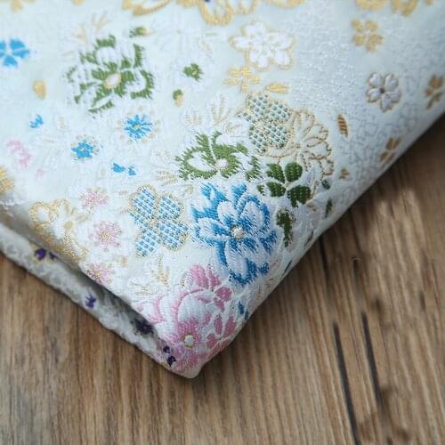 75x50cm Imported Japanese style cherry Metallic Jacquard Brocade Fabric,3D jacquard yarn dyed fabric Womens Coat Dress Skirt