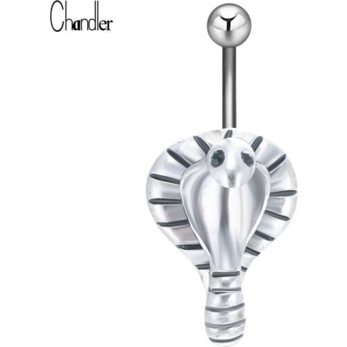 Antique Snake Cobra Navel Belly Button Rings Surgical Piercing Punk Gothic Womens nombril For Lingerie Sexy Body Jewelry