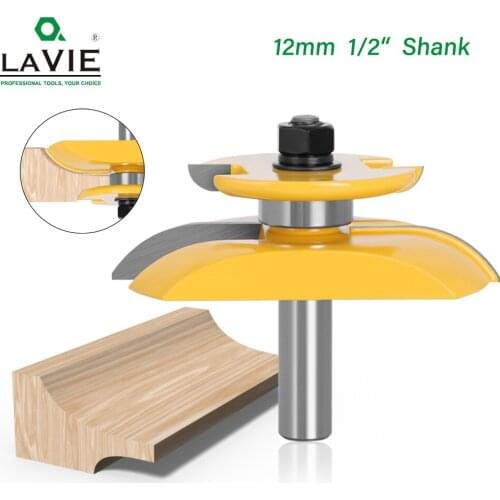 LAVIE 1pc 12mm 1/2 Shank Raised Panel Router Bit with Backcutter Cove 3-1/4 Tenon Bit Woodworking Milling Cutter for Wood 03127