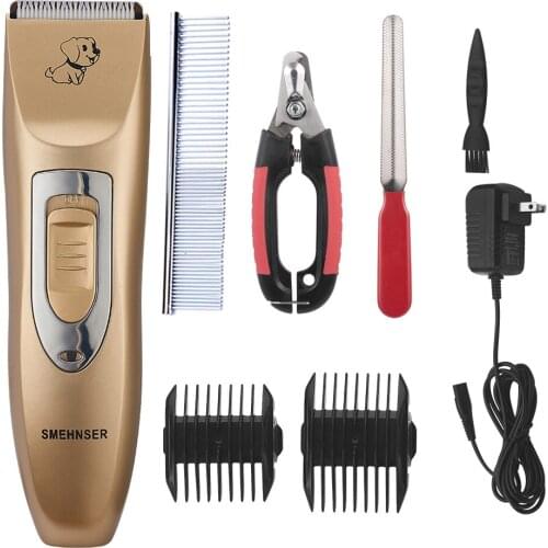 Grooming Hair Trimmer Set For Dog Cutting Machine Rechargeable Low Noise Dog Hair Clipper With Nail Clipper Nail File And Comb