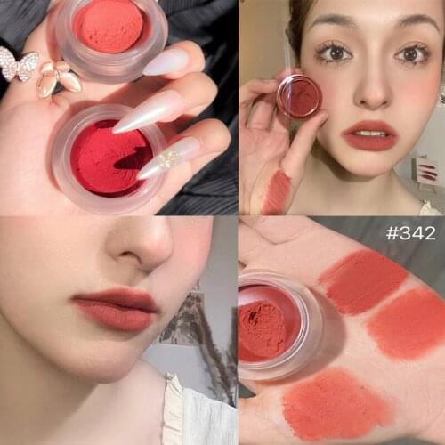 4 Colors Matte Lipstick Soft Velvet Natural Lasting Waterproof Non-fading Cheek Blush Red Sexy Lips Makeup Lip Mud Cosmetic