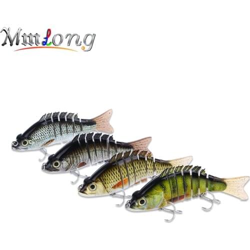Mmlong 15cm 59g Multi Jointed Fishing Lure 7 Segment Artificial Swimbait LifeLike Crankbait Slow Sinking Hard Bait Tackle ML08C