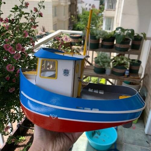 Remote control electric fishing boat model kits Q3 Springer Push boat mini Meng tug wooden model kits