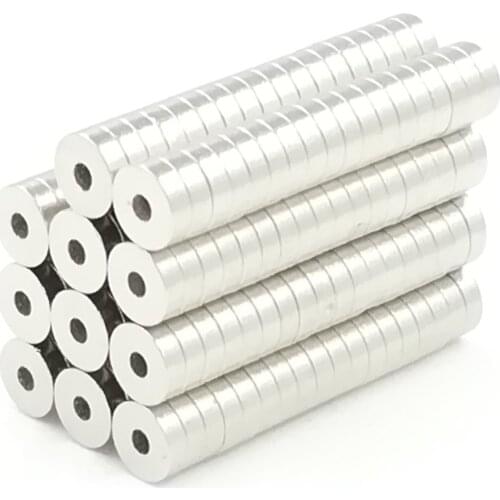 50pcs Neodymium Magnet Mini Dia 5x1.5mm hole 1.5mm Countersunk Ring Magnets Strong Round wholesale