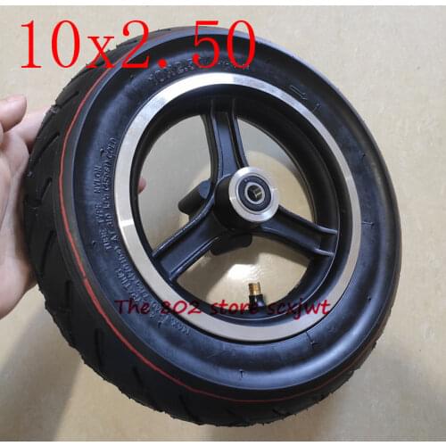 Newest 10x2.50 Tubeless Wheel Tyre with Aluminum Wheel Hub 10*2.50 Vacuum Wheel Tire for Electric Scooter and Speedway 3