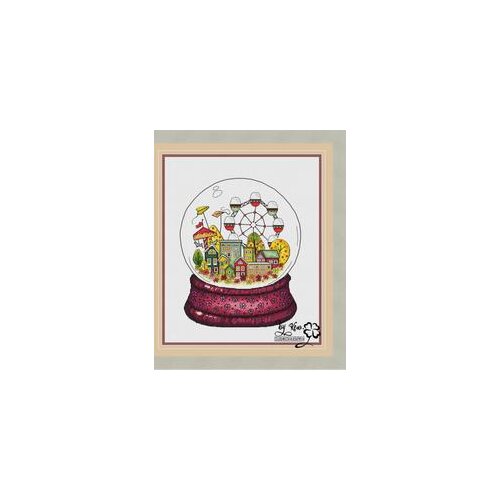 -Landscape in the crystal ball-spring Needlework,For Embroidery,DIY 14CT Unprinted Arts Cross stitch kits Set Cross-Stitching