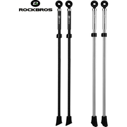 ROCKBROS Cycling Kickstand Bike Adjustable Anti-skid Carbon Parking Ultra-light Rack Bike Stand Foot Support Bicycle Accessories