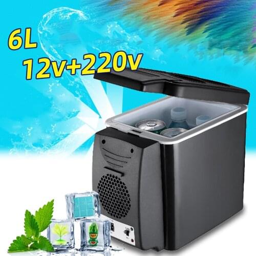 6L Portable Fridge Car Refrigerator Mini Car Fridge Electric Cooler Warmer Box Car Freezer Travel Camping Cooler Box Car Fridge