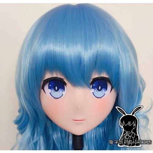 RB45)Customize Full/Half Head Resin Cartoon Cosplay Japanese Character Anime Role Play Crossdress Kigurumi Mask With Back Shell
