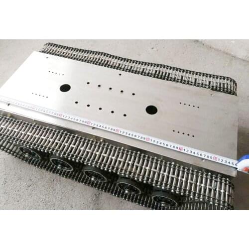 All Metal Stainless Steel Large Tank Chassis Tracked Robotic Model Big Load Bearing 30kg Remote Control DIY RC Mobile Platform