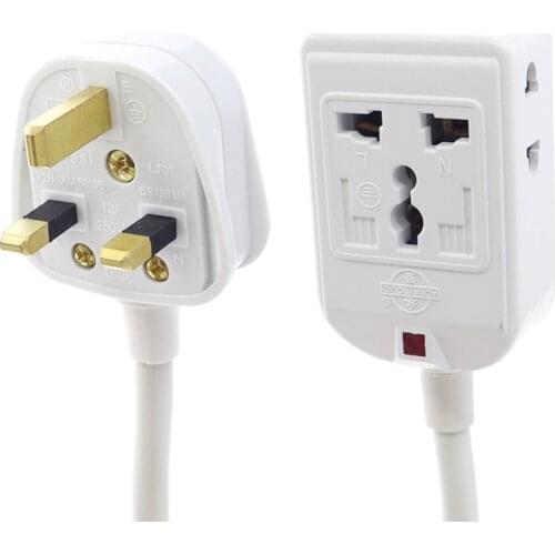 Universal socket Power Strip EU UK AU plug Extension Cord Adapter Cable Conversion For Appliances, 3G1.5mm, 0.3m-5m