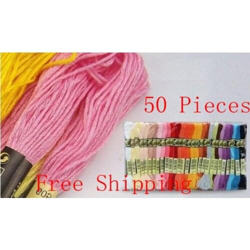 Total 50 pieces Embroidery Floss Thread Yarn--Choose Any Colors