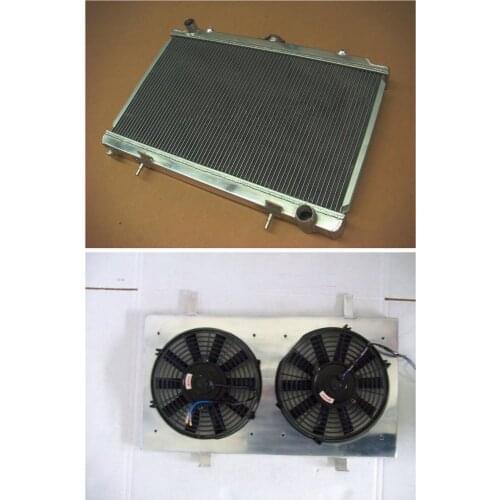 Hot Selling Aluminum Radiator + SHROUD + Fans For Nissan Silvia S14 S15 SR20DET New 52MM