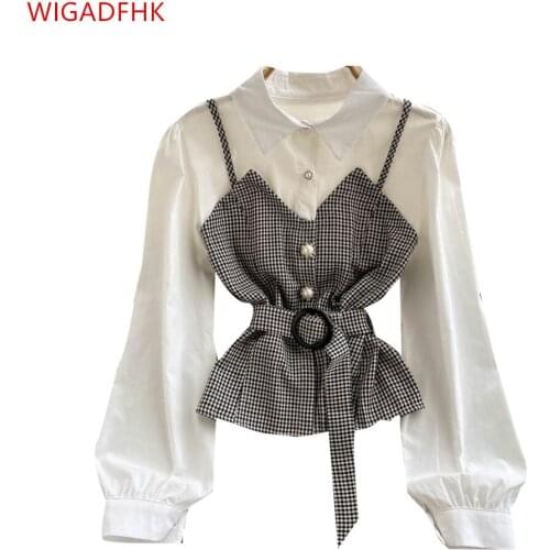 Блузки в клетку WIGADFHK China At AliExpress