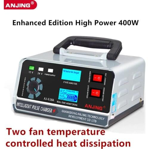 12V/24V Car Battery Charger Enhanced Edition High power 400W Automatic Intelligent Pulse Repair motorcycle battery charger