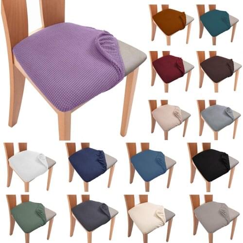 Spandex Dining Room Chair Seat Protect Covers Removable Washable Elastic Cushion Covers for Upholstered Dining Chair