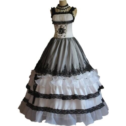 New Arrival Victorian Evening Dresses Long Royal Court Palace Cosplay Costume For Ladies Party