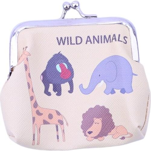 1Pcs Cartoon Elephant Girls Kids Coin Purse Fashion Mini Wallet For Women Clutch Coin Card Holder Cute Money Bag Purse Gifts