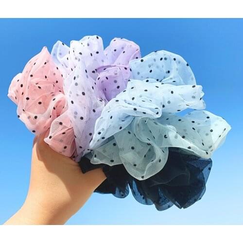 1PCS Woman Korean Style Organza Hair Ties Girls Hair Band Rubber Band Women Scrunchies Accessories Ornaments Hair Rope T0604