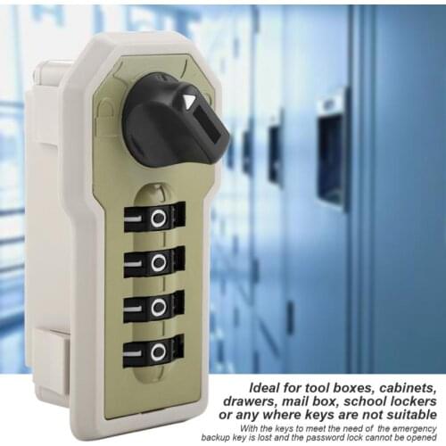 4Digit Password Security Cabinet Lock Combination Cam Cabinet Drawer Lock Password Code Lock Locker with Key For Office Funiture