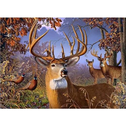 5D diamond painting full diamond new forest elk diamond mosaic embroidery decoration home decoration