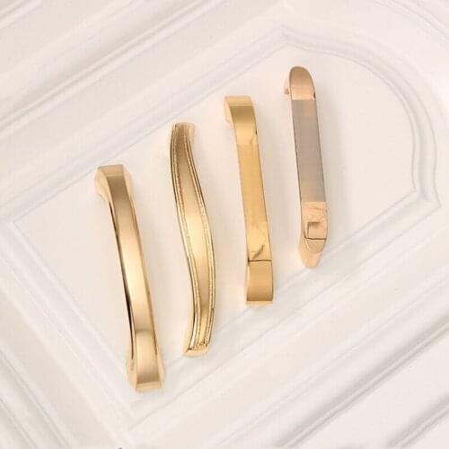 Door Pull Furniture Cabinet Drawer Handle Gold Silver Metal Zinc Hardware Kitchen Cupboard Wardrobe Room House Closet Knob